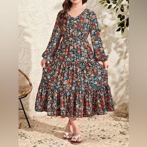NWOT - SHEIN Floral Long Sleeve Dress